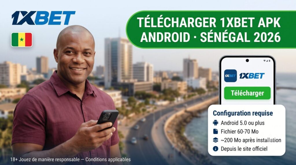 Télécharger 1xBet APK sur Android au Sénégal — configuration requise